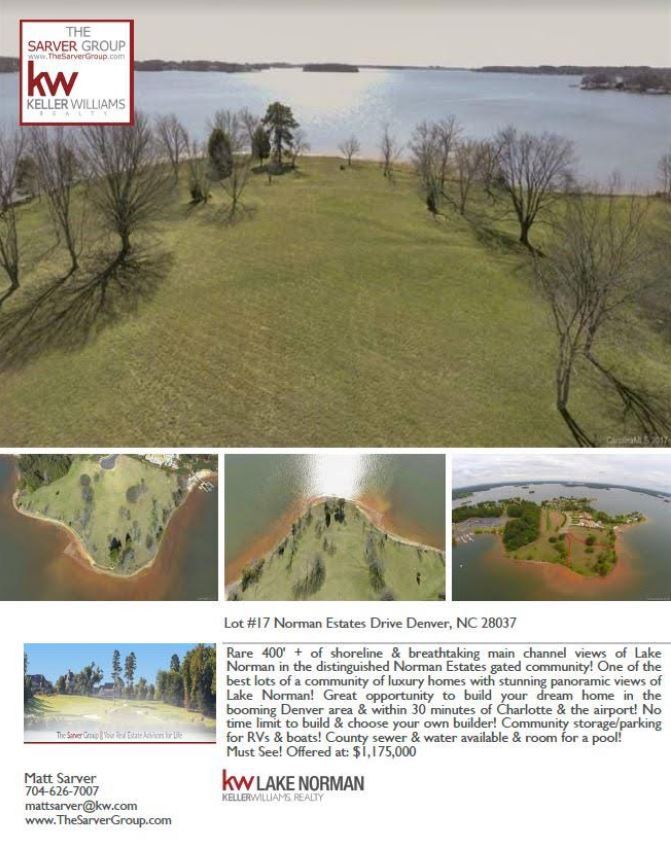 New Price! Lot 17 Norman Estates Dr Denver, NC 28037